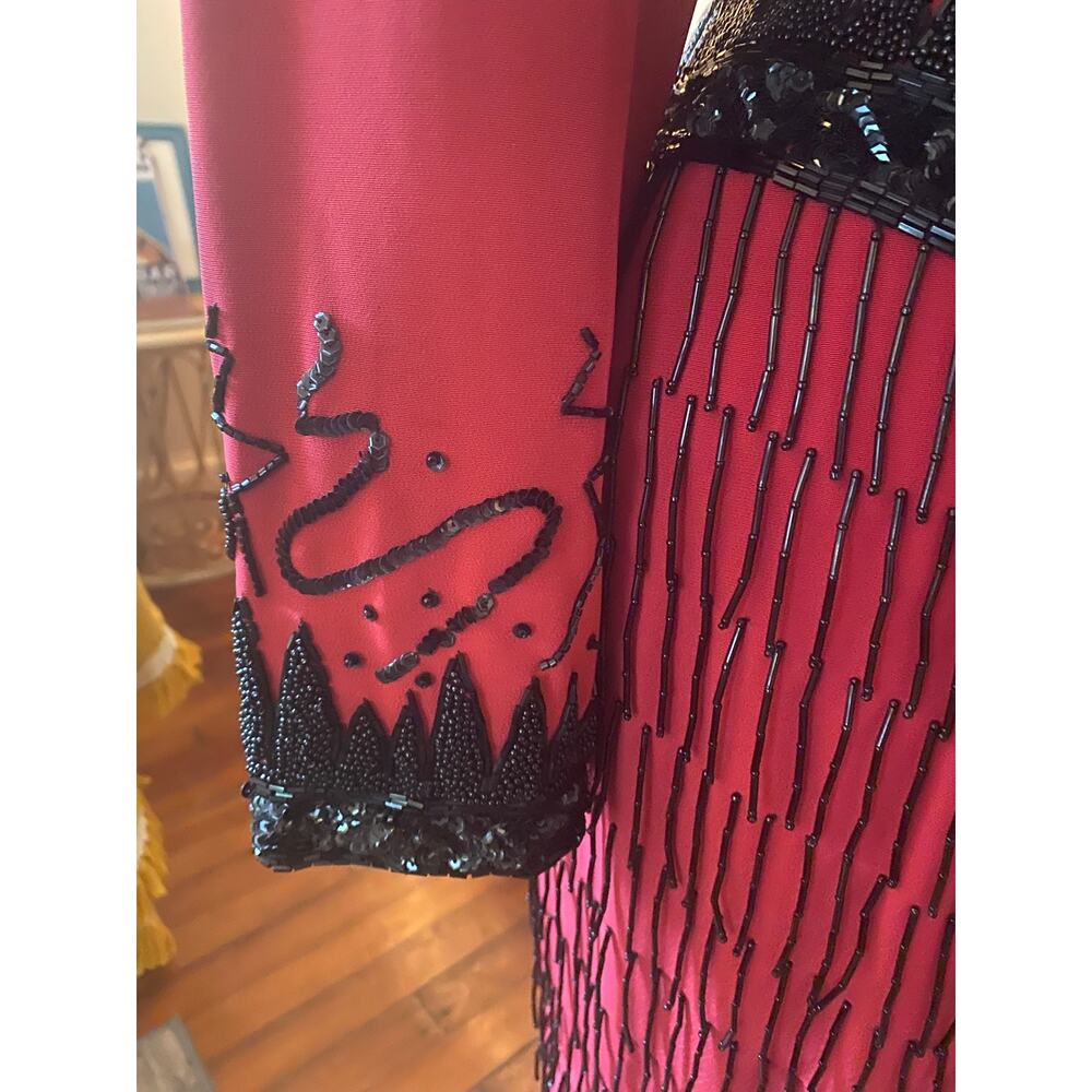 Fabrice Women's Red and Black Formal-dresses 1980s/90s Size 10 - Picture 4 of 11
